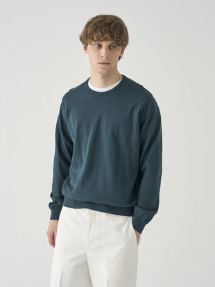 コットン クルーネックニットプルオーバー | S4888 | 24G MODERN FIT