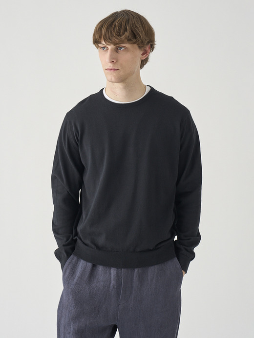 コットン クルーネックニットプルオーバー | S4888 | 24G MODERN FIT 詳細画像 BLACK 4