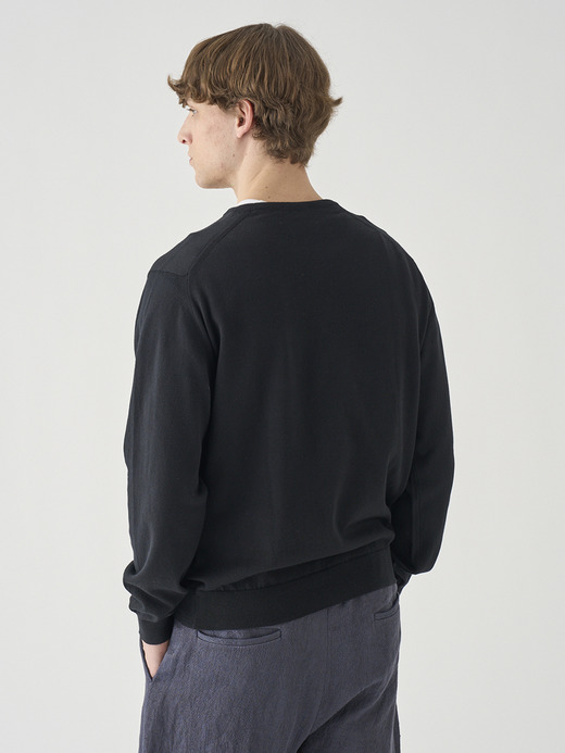 コットン クルーネックニットプルオーバー | S4888 | 24G MODERN FIT 詳細画像 BLACK 6