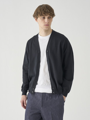 コットン Vネックニットカーディガン | S4889 | 24G MODERN FIT