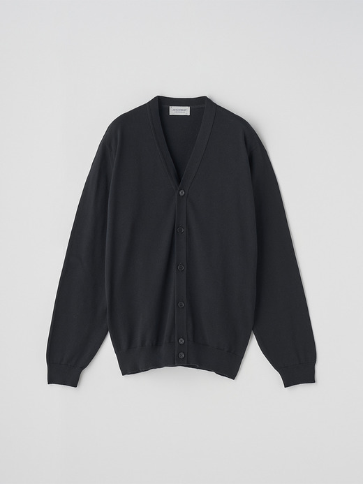 コットン Vネックニットカーディガン | S4889 | 24G MODERN FIT 詳細画像 BLACK 2