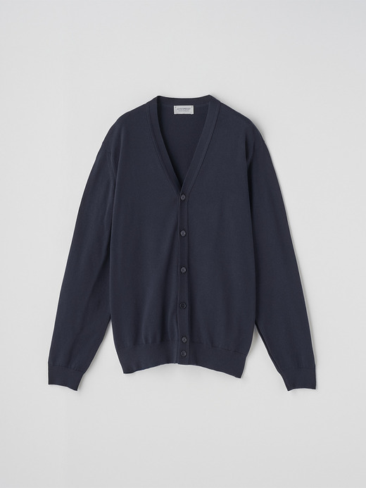 コットン Vネックニットカーディガン | S4889 | 24G MODERN FIT 詳細画像 NAVY 2