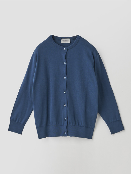 コットンクルーネック７分袖ニットカーディガン | S4901 | 30G 詳細画像 DELFT BLUE 2