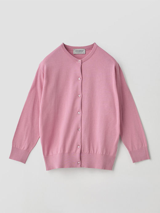 コットンクルーネック７分袖ニットカーディガン | S4901 | 30G 詳細画像 GLASS PINK 1