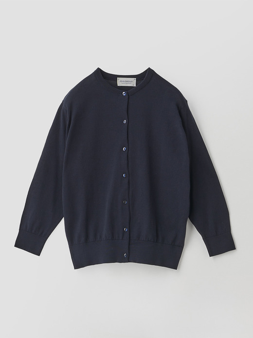 コットンクルーネック７分袖ニットカーディガン | S4901 | 30G 詳細画像 NAVY 1