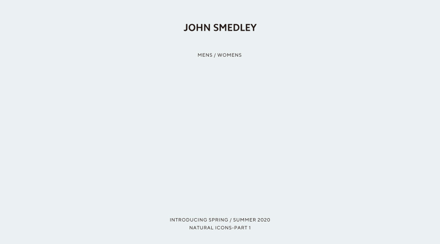 JOHN SMEDLEY SPRING / SUMMER 2020 シーズンカタログ配布スタート