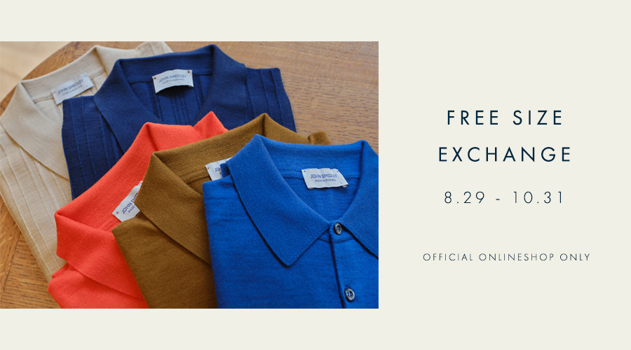 ONLINE SHOP サイズ返品交換無料サービス | 8/29-10/31